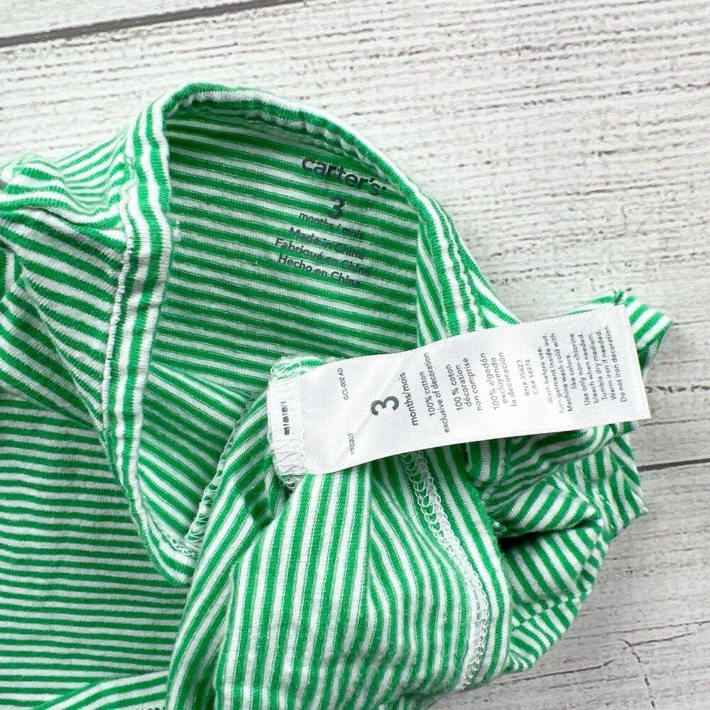 Carter’s Striped Peplum Shamrock Shirt - Picture 2 of 3